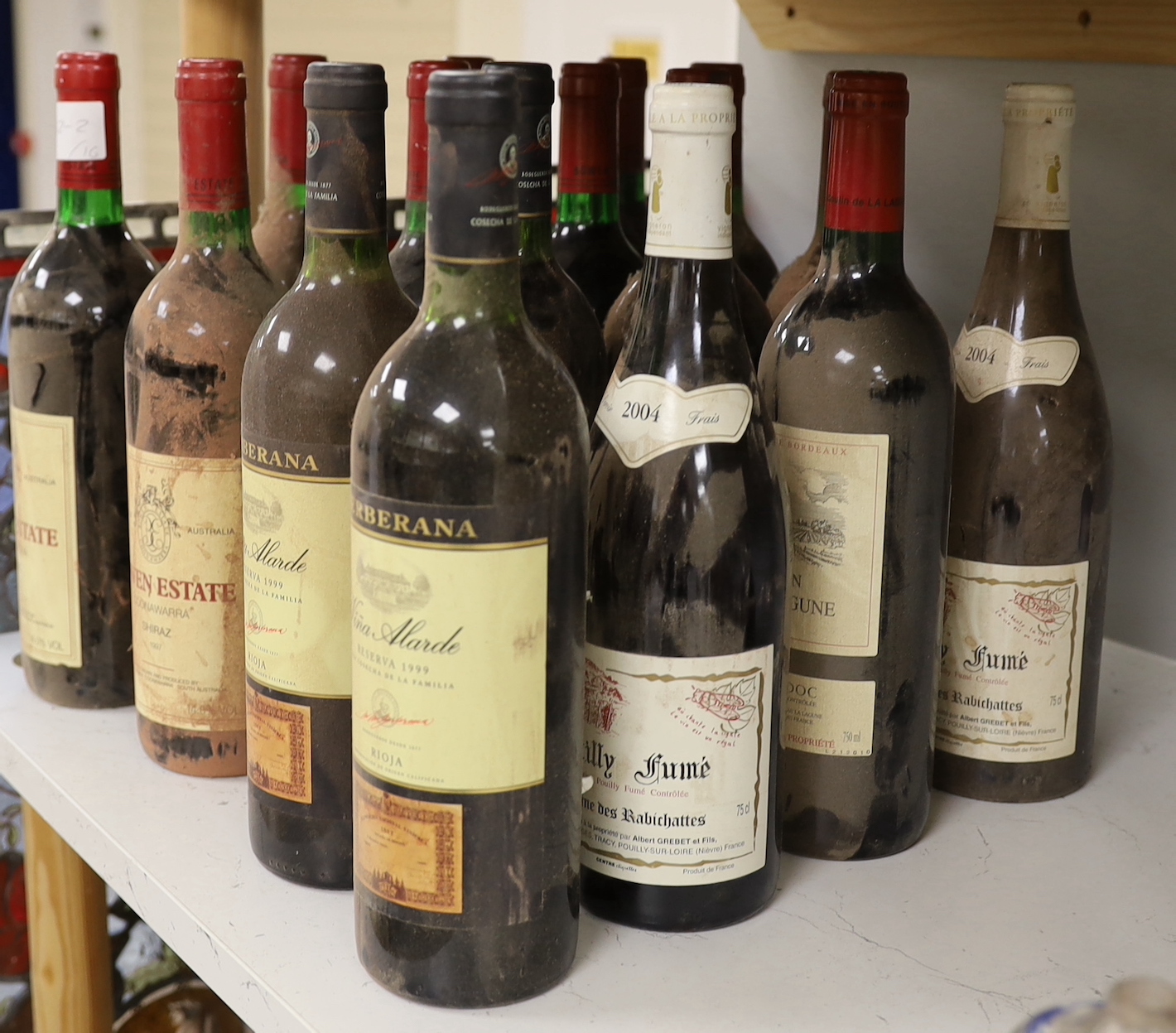 Sixteen assorted red wines including ten Bowen Estate Coonawarra Shiraz, 1997.